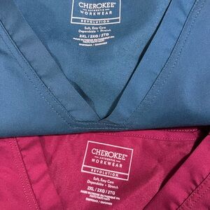 2 Cherokee Scrub tops